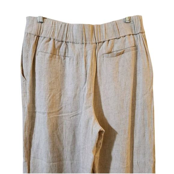 Ruby Rd Womens Linen Blend Capri Pants Size 12P Petite Beige Straight Pockets - Picture 8 of 9